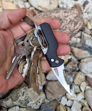 Rettungsmesser Schlüsselanhänger - schwarz