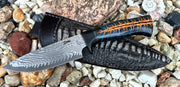 Hunting stainless steel damascus knife - cone 2
