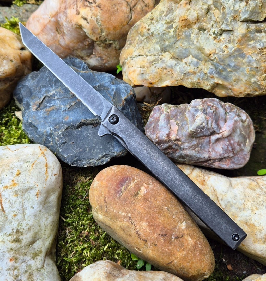 Zavírací nůž - ELEG Tanto - Kov Stonewash