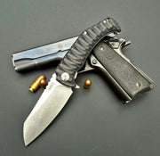 Zavírací ARES EVO - Linerlock, axiální ložiska černý - stonewash