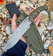 Messer Charon II Edelstahl Damast DAMASTEEL