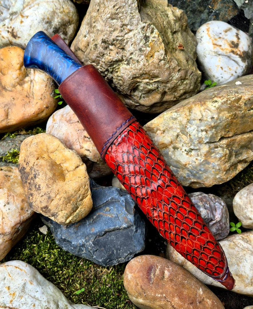 Jagdmesser Carbon-Damast - Inlace