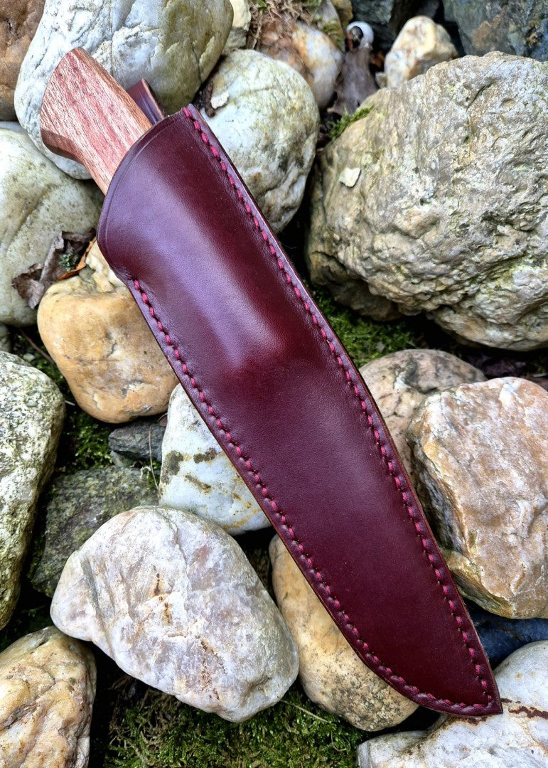 Lovecký damaškový nůž - Rosewood