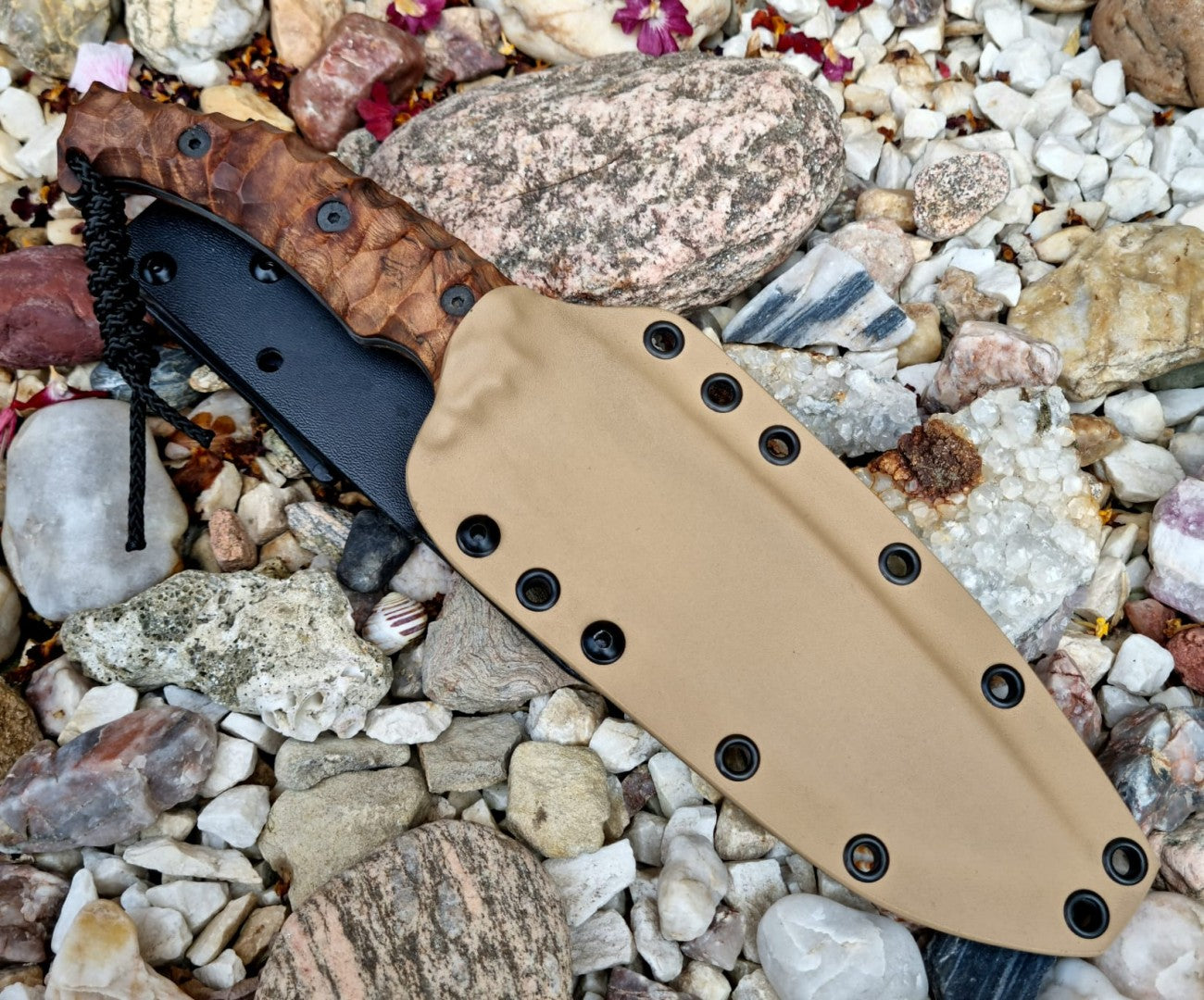 Charon II Carbon-Damastmesser - Kydex