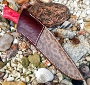 Handgefertigtes Messer mit Mammutstoßzahn