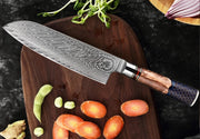 Kitchen knife SANTOKU 2 - Stainless steel Damascus