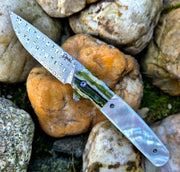 Luxus-Klappmesser - Perlmutt und Mammut