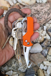 Rettungsmesser Schlüsselanhänger - orange