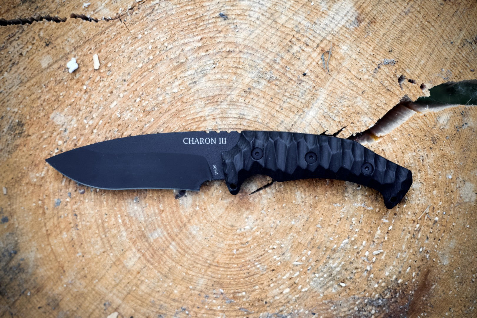 Lovecký nůž Charon III s DLC čepelí - boční profil
