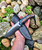 Charon III Messer - stabilisierter blauer Kegel