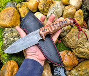 Charon III knife - red lines M390