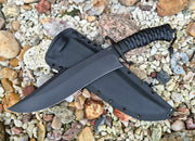 Nůž Bowie N690 DLC - Ruční práce