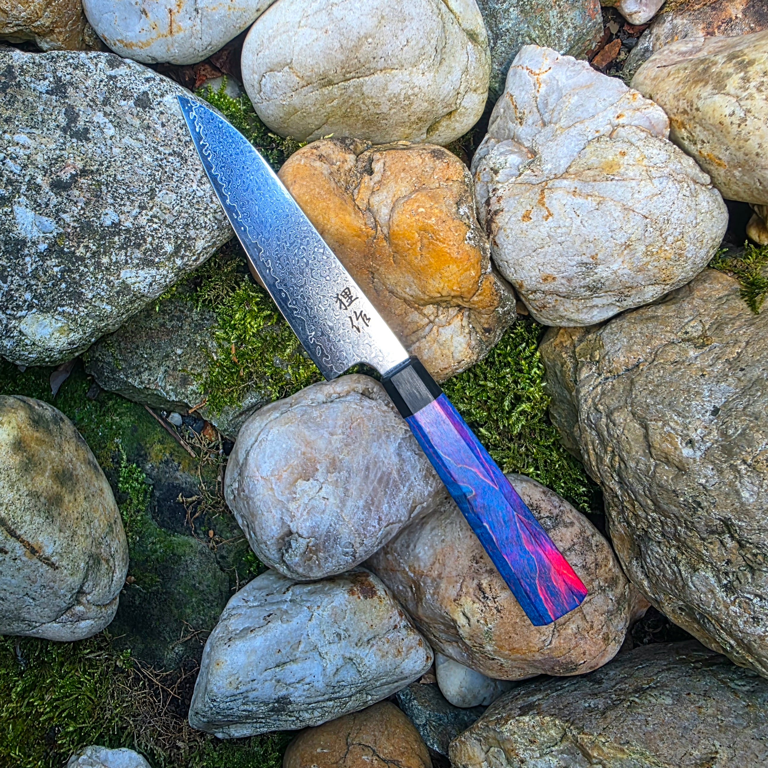 Kuchyňský nůž - ruční práce Mini Santoku Kareslská bříza