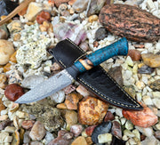 Jagdmesser aus rostfreiem Damaststahl - Pilzkoralle