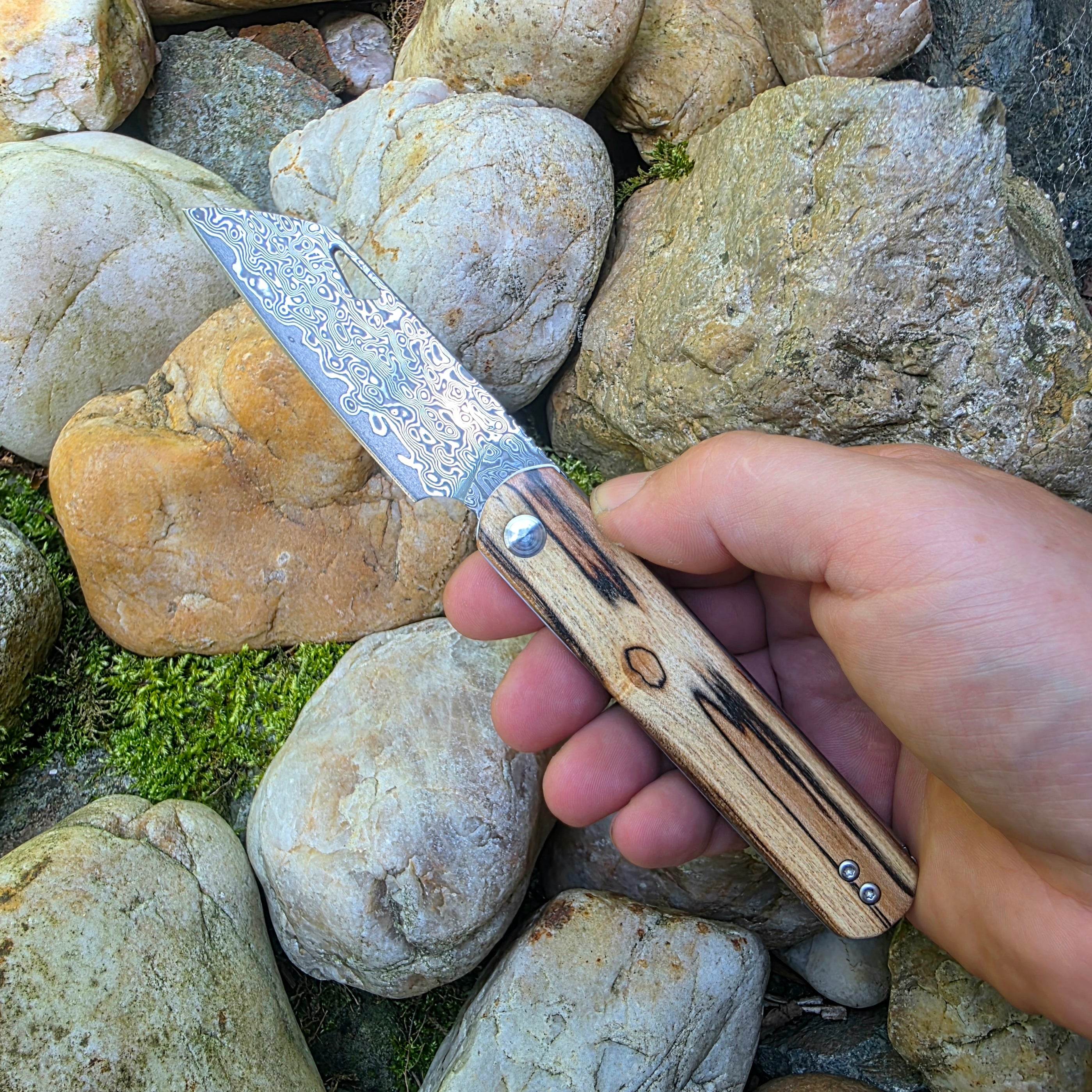 Zavírací nůž - Slipjoint Damašek Bříza