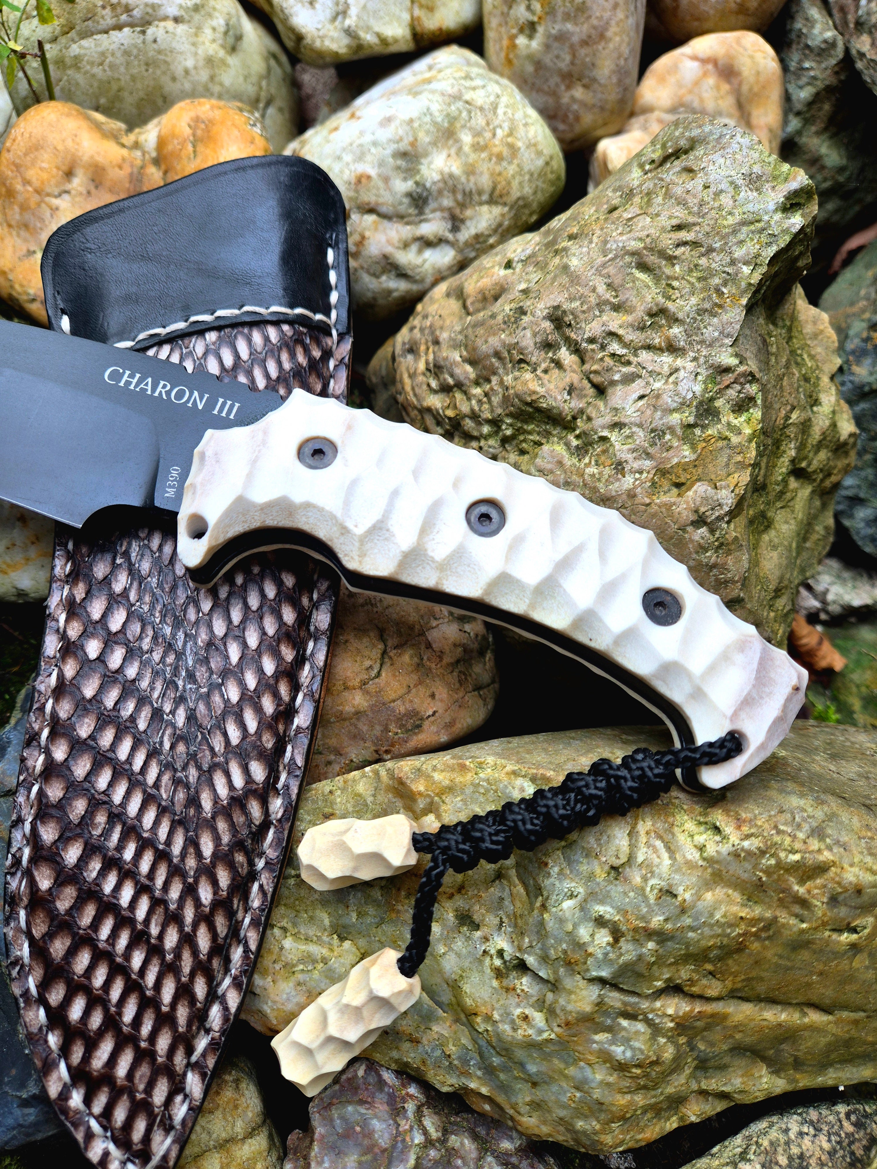 Charon III Mammut-Hockermesser - DAMASTEEL