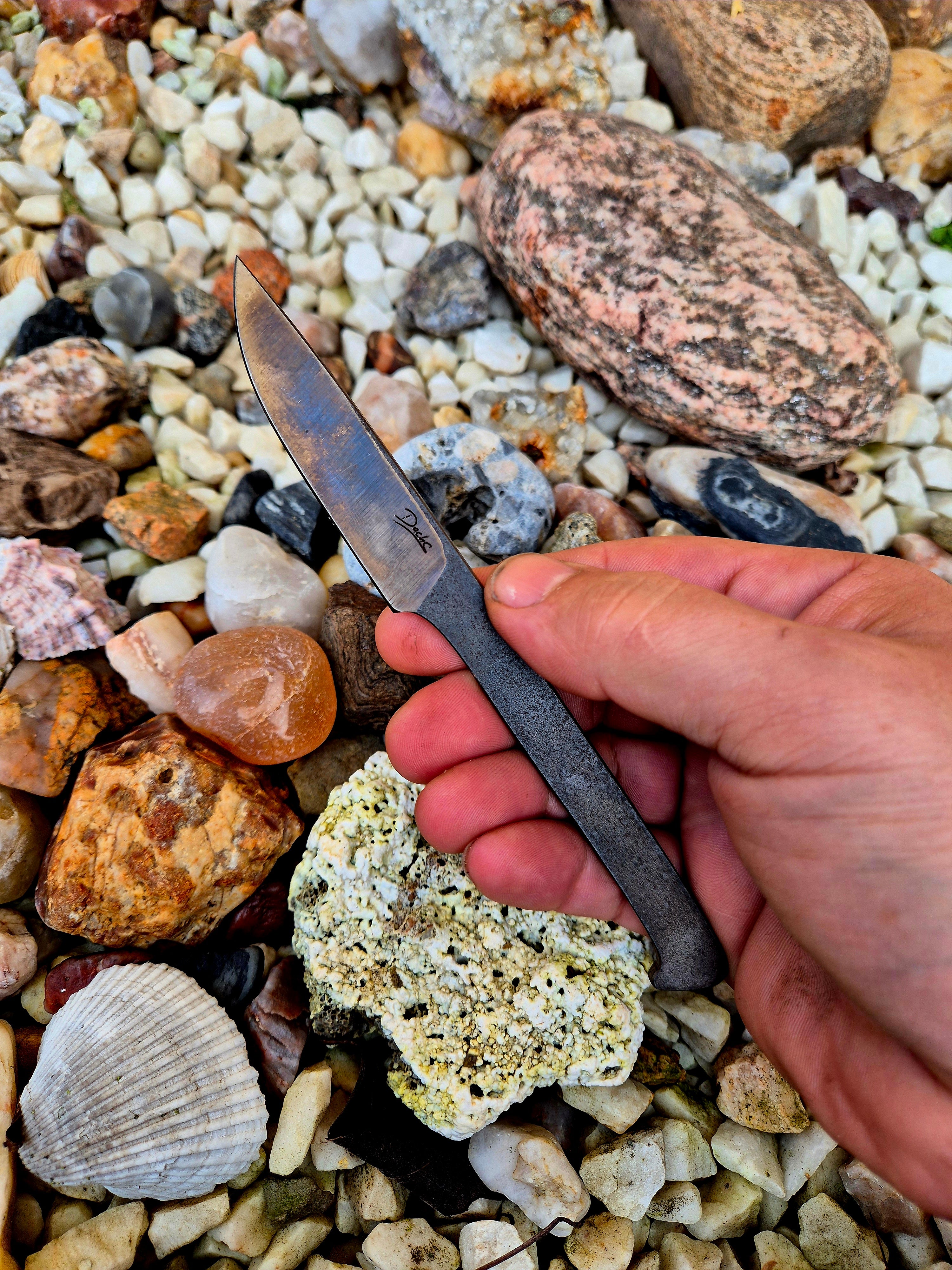 Nůž - celokovový Elmax - ruční výroba