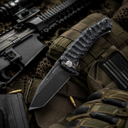 Folding knife NEMESIS - THANATOS Linerlock axial bearings black