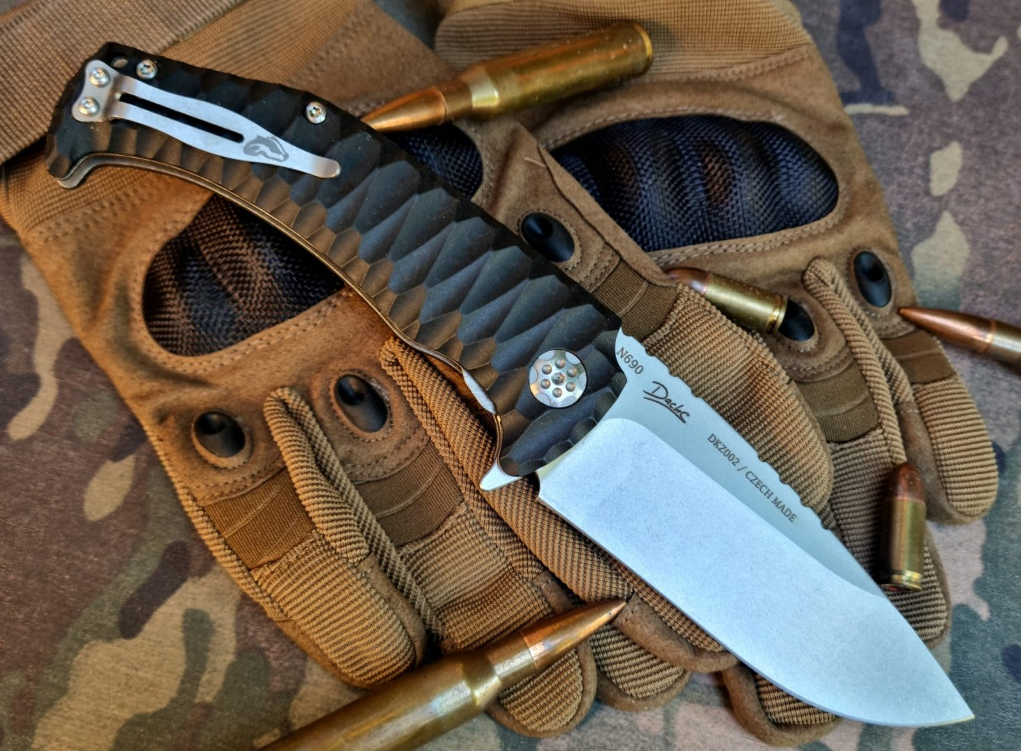 Taschenmesser CHARON, schwarz, Stonewash